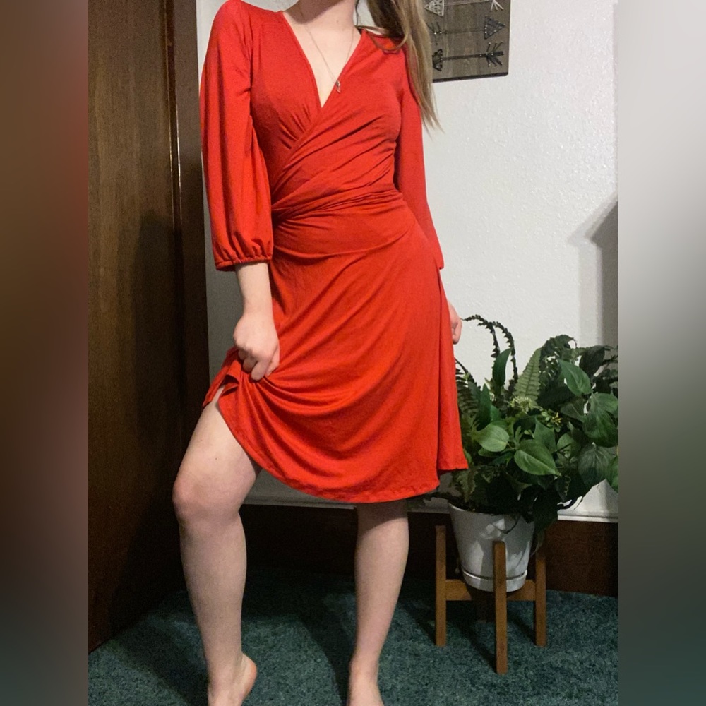 Ninexis red Robe/dress with ties